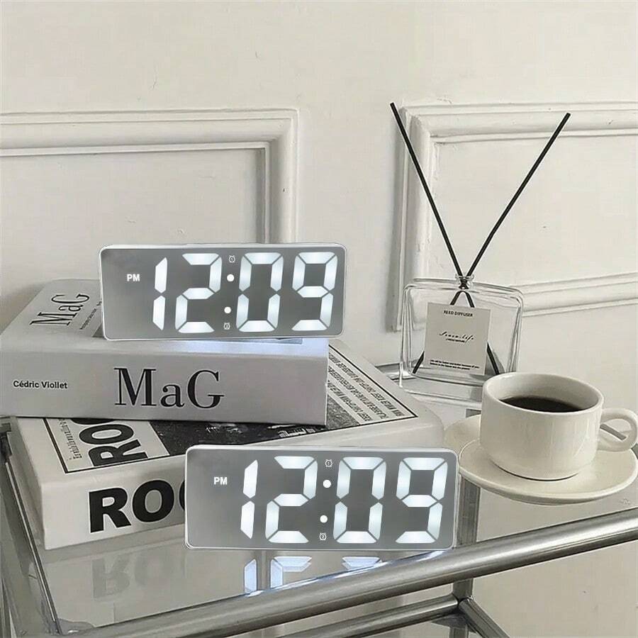 SOKANY 1pc Minimalist Mirror Alarm Clock