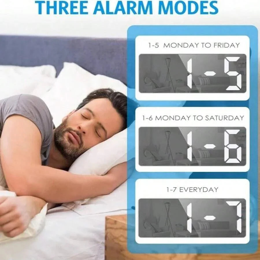 SOKANY 1pc Minimalist Mirror Alarm Clock
