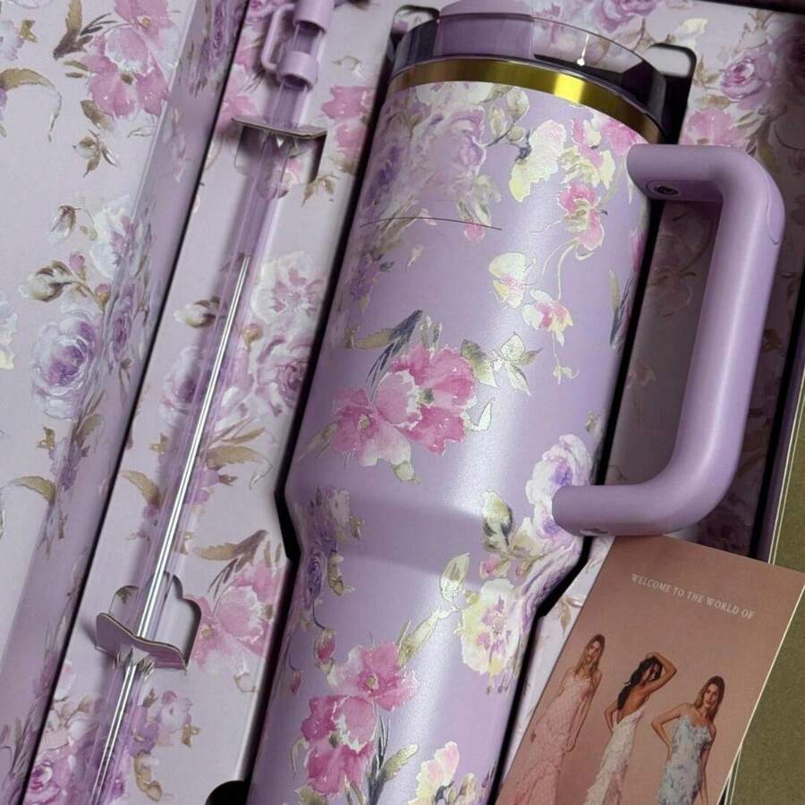 Stanley 40oz Romantic Flowers Printed Tumbler