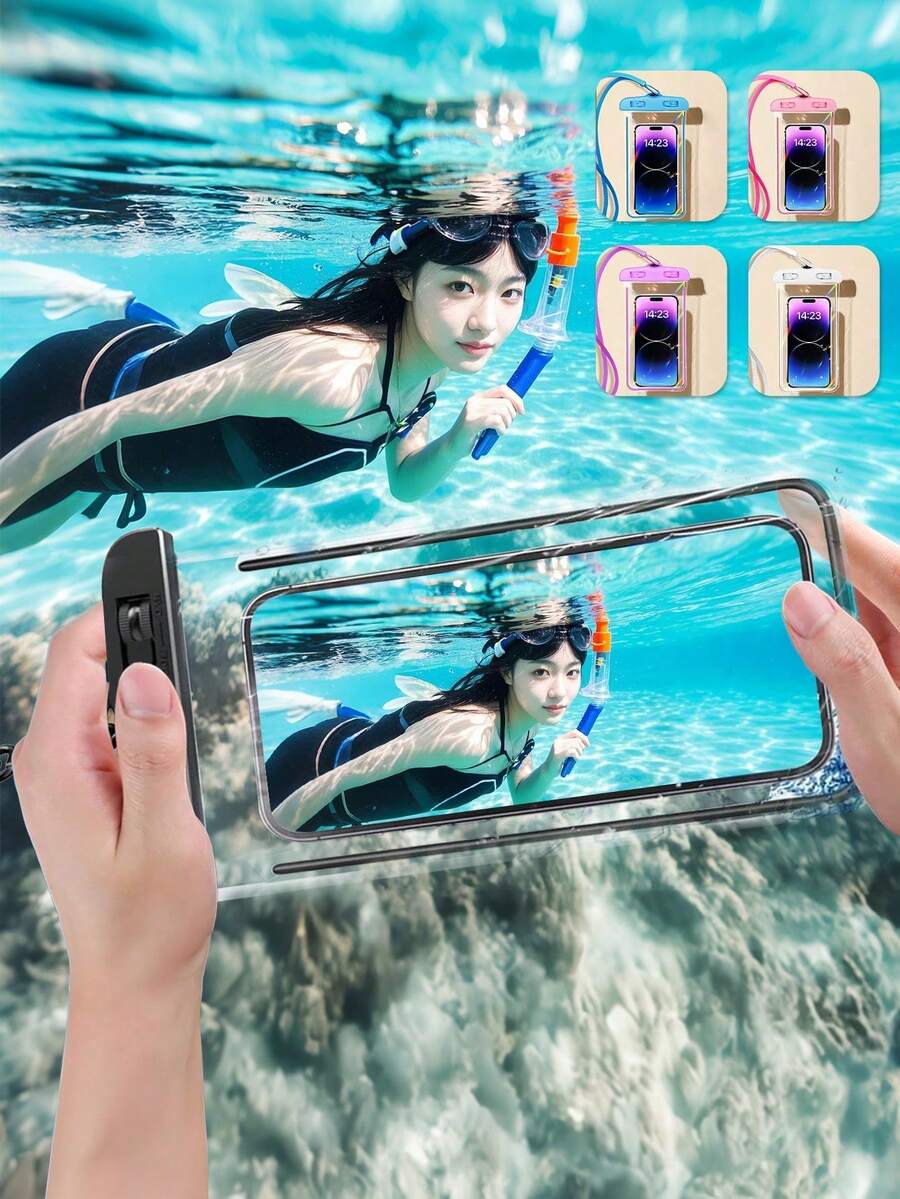 PVC Waterproof Phone Pouch With Lanyard