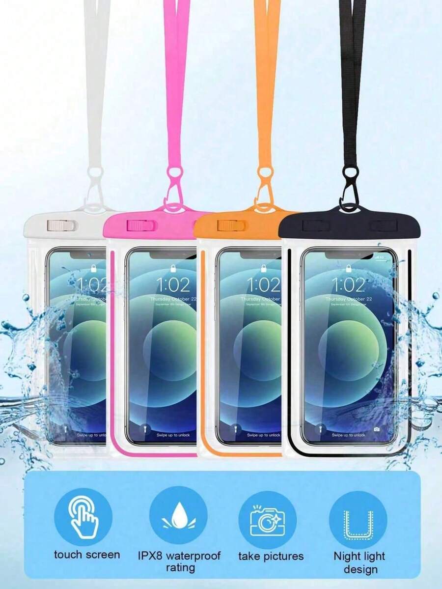 PVC Waterproof Phone Pouch With Lanyard