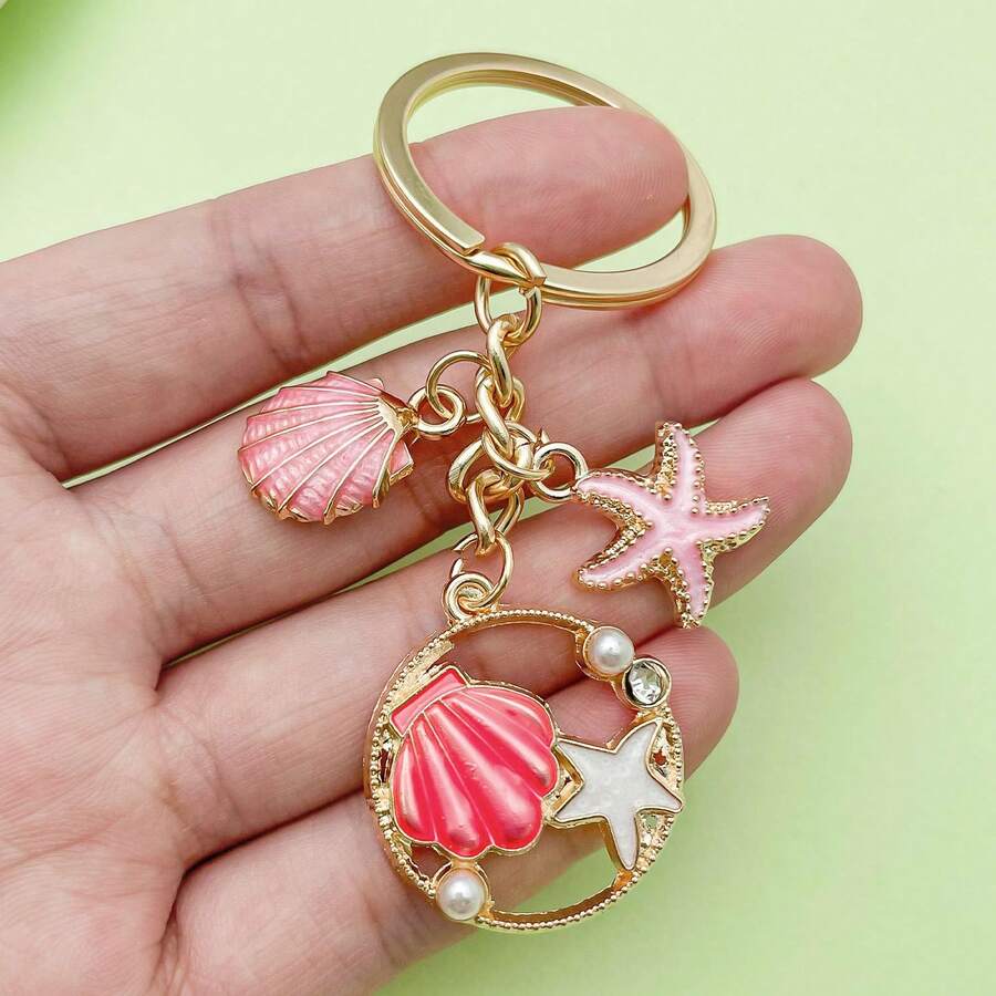 Unisex Marine Animal Keychain Sea Star