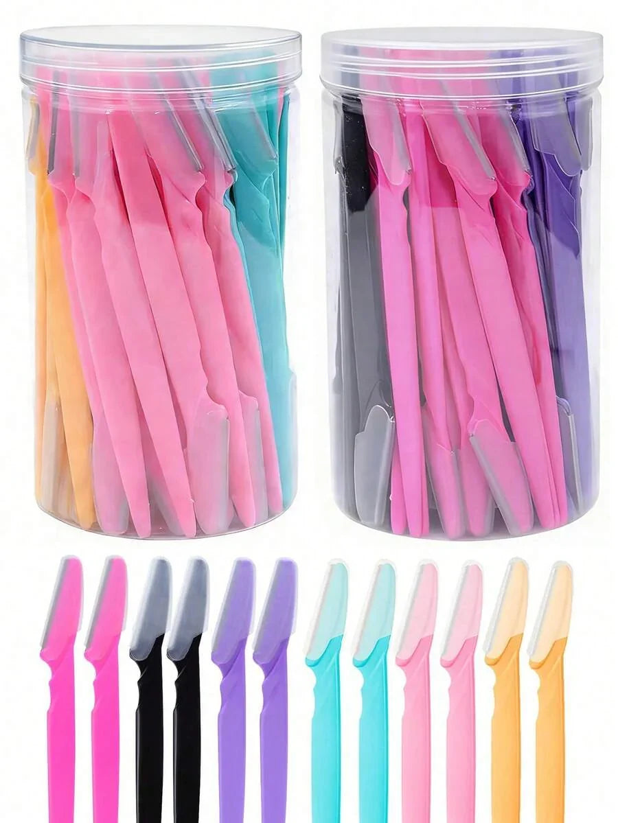 Bottled Eyebrow Razor Set, Includes Storage Box