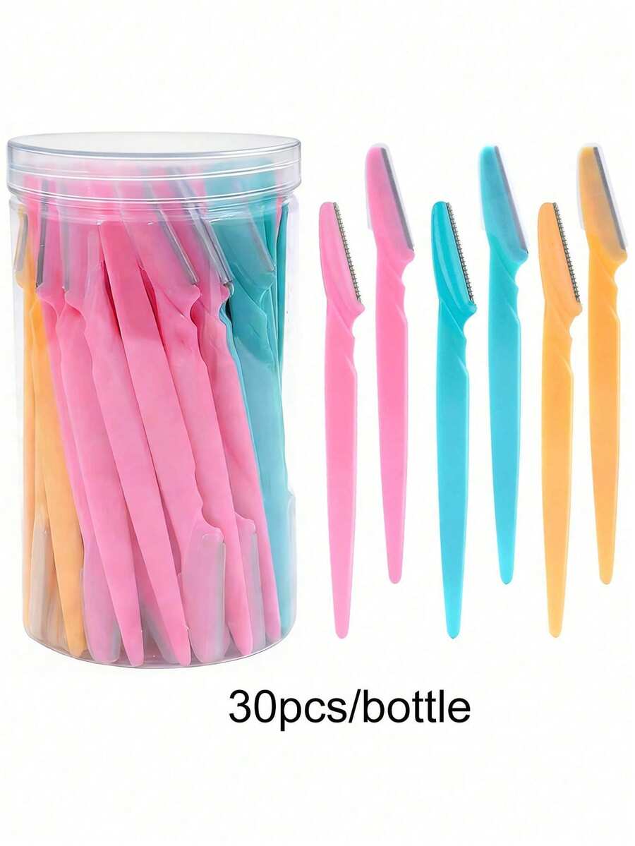Bottled Eyebrow Razor Set, Includes Storage Box