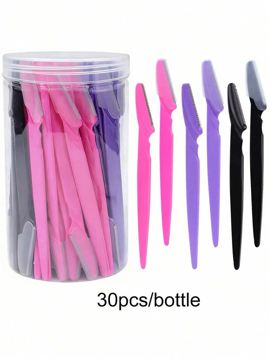 Bottled Eyebrow Razor Set, Includes Storage Box