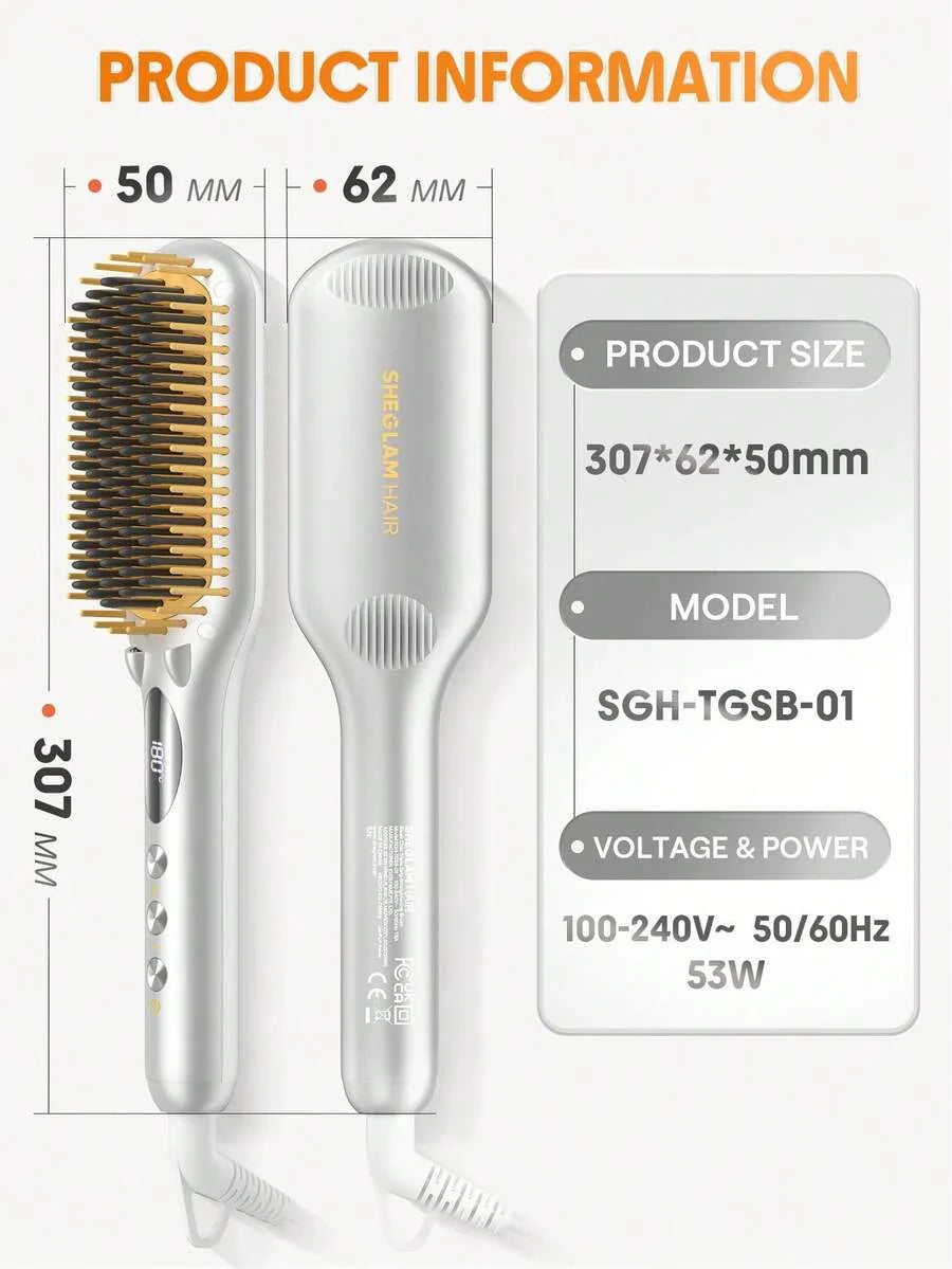 SHEGLAM HAIR Silver Yellow Sleek Chic Triple Grip Straightening