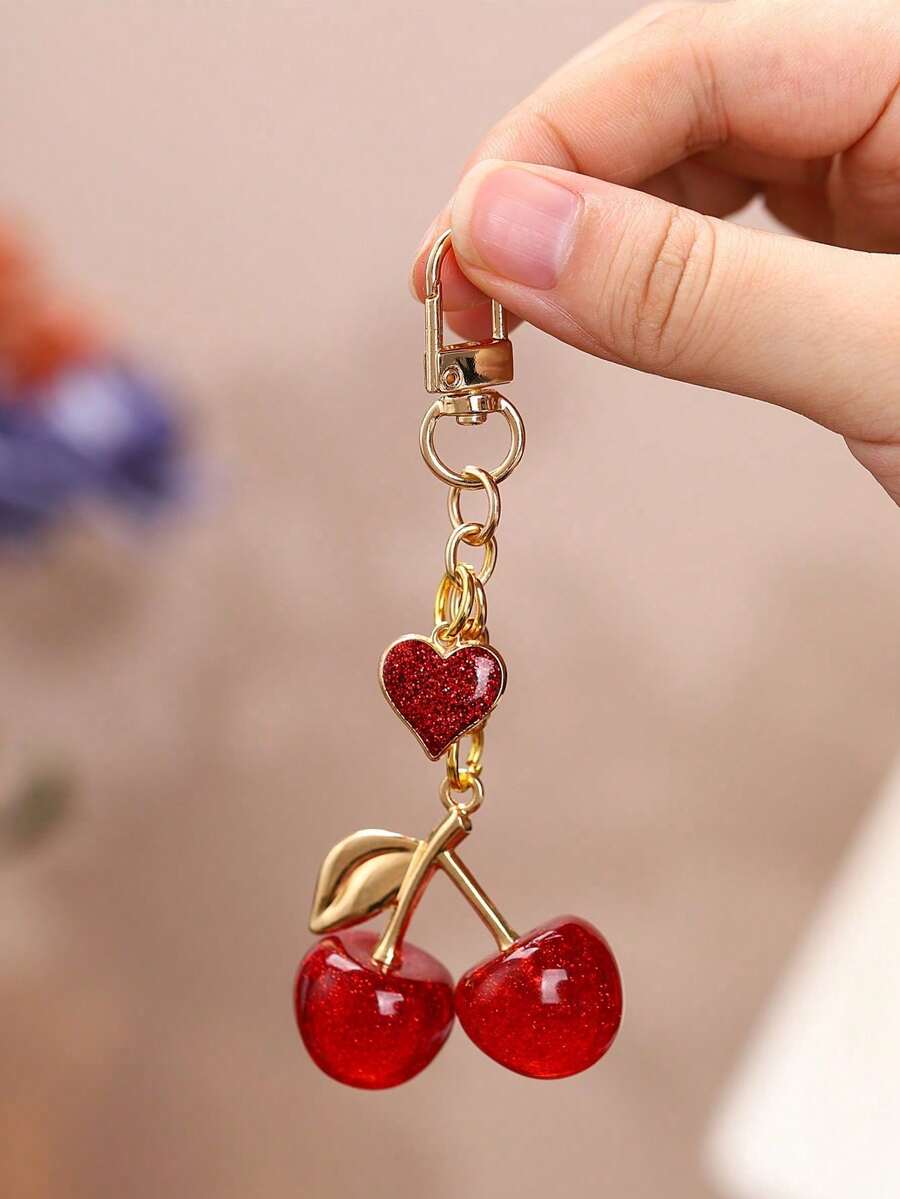 1pc Unique Shiny Cherry Shaped Pendant