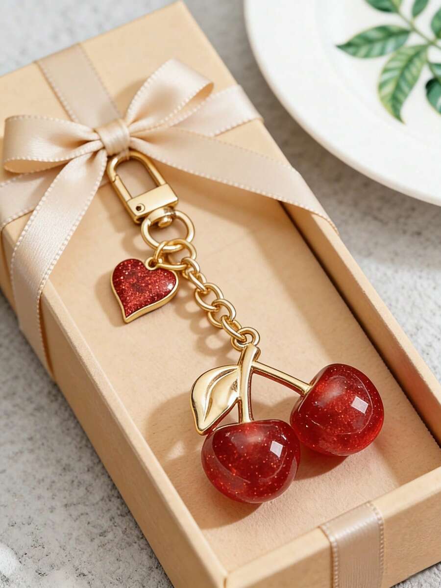 1pc Unique Shiny Cherry Shaped Pendant