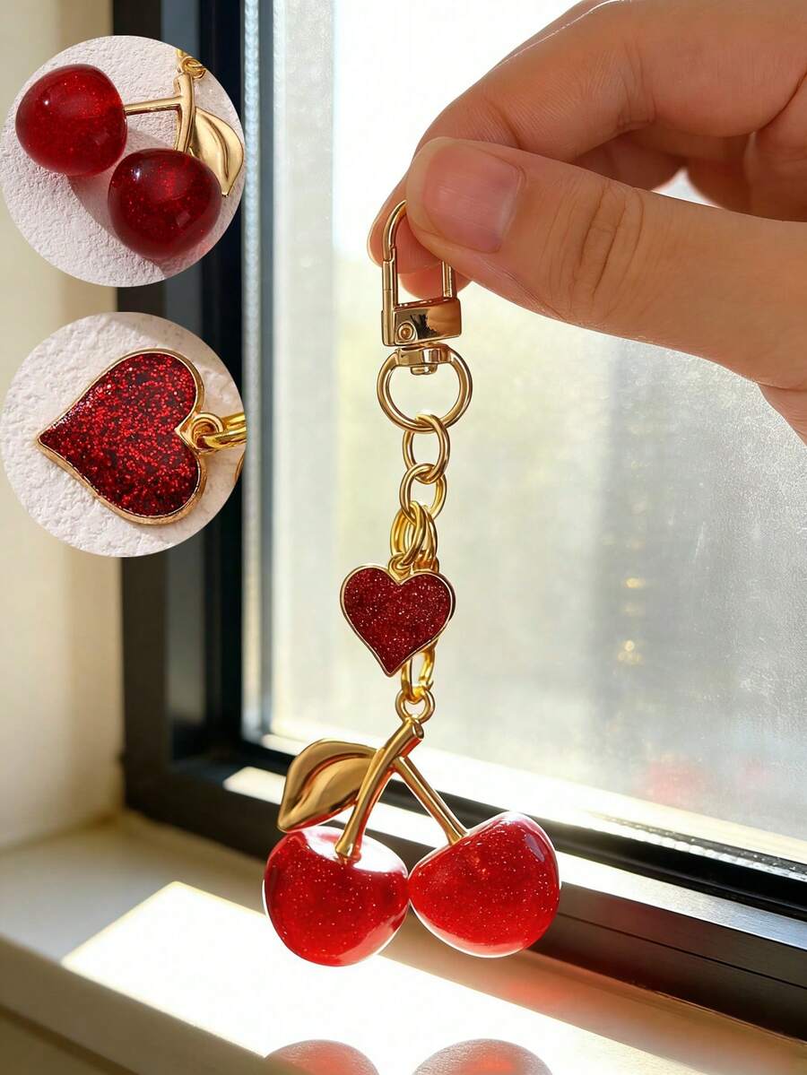 1pc Unique Shiny Cherry Shaped Pendant