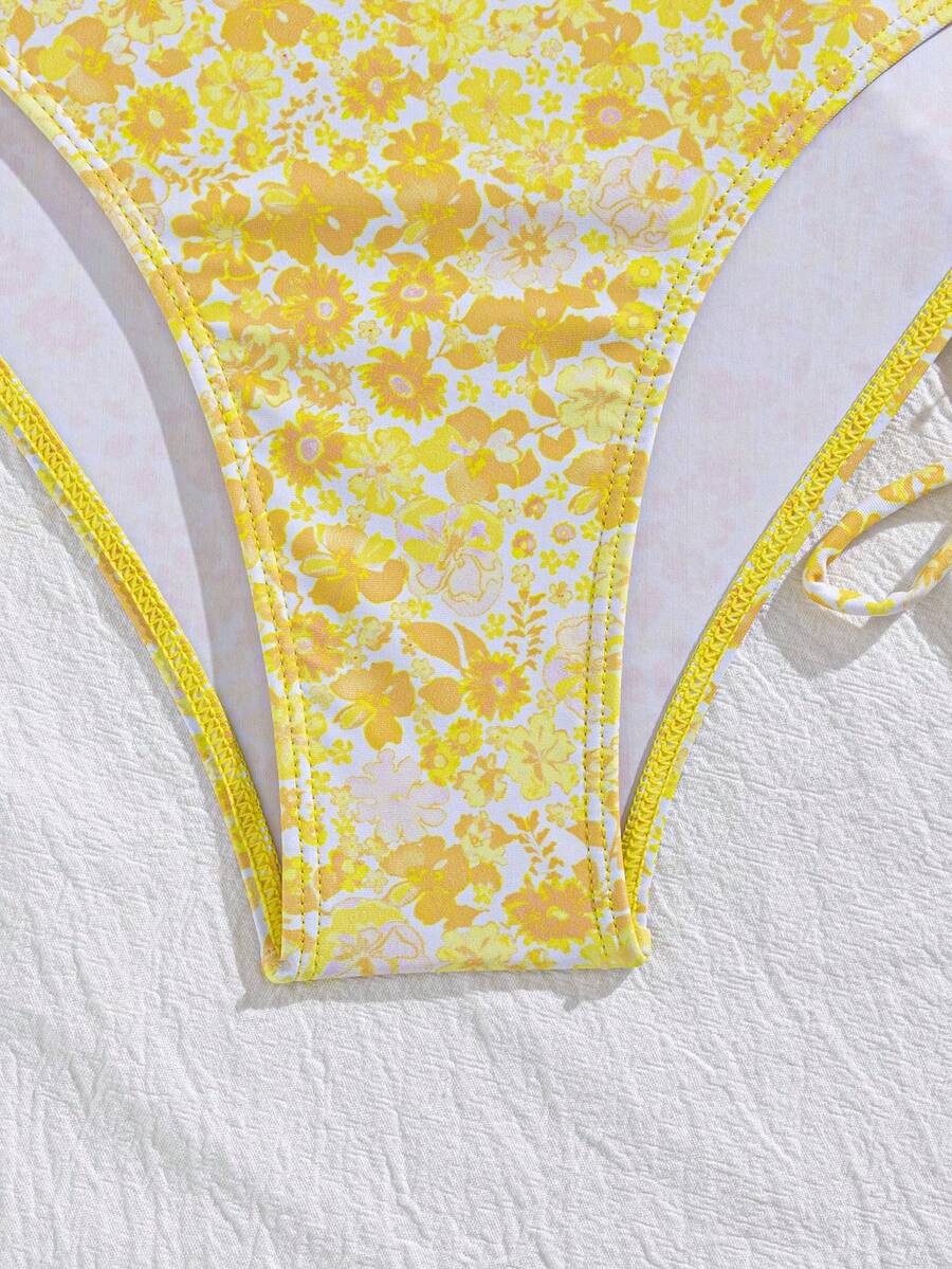 Tie Side Bikini 3-Piece Swimwear For Women