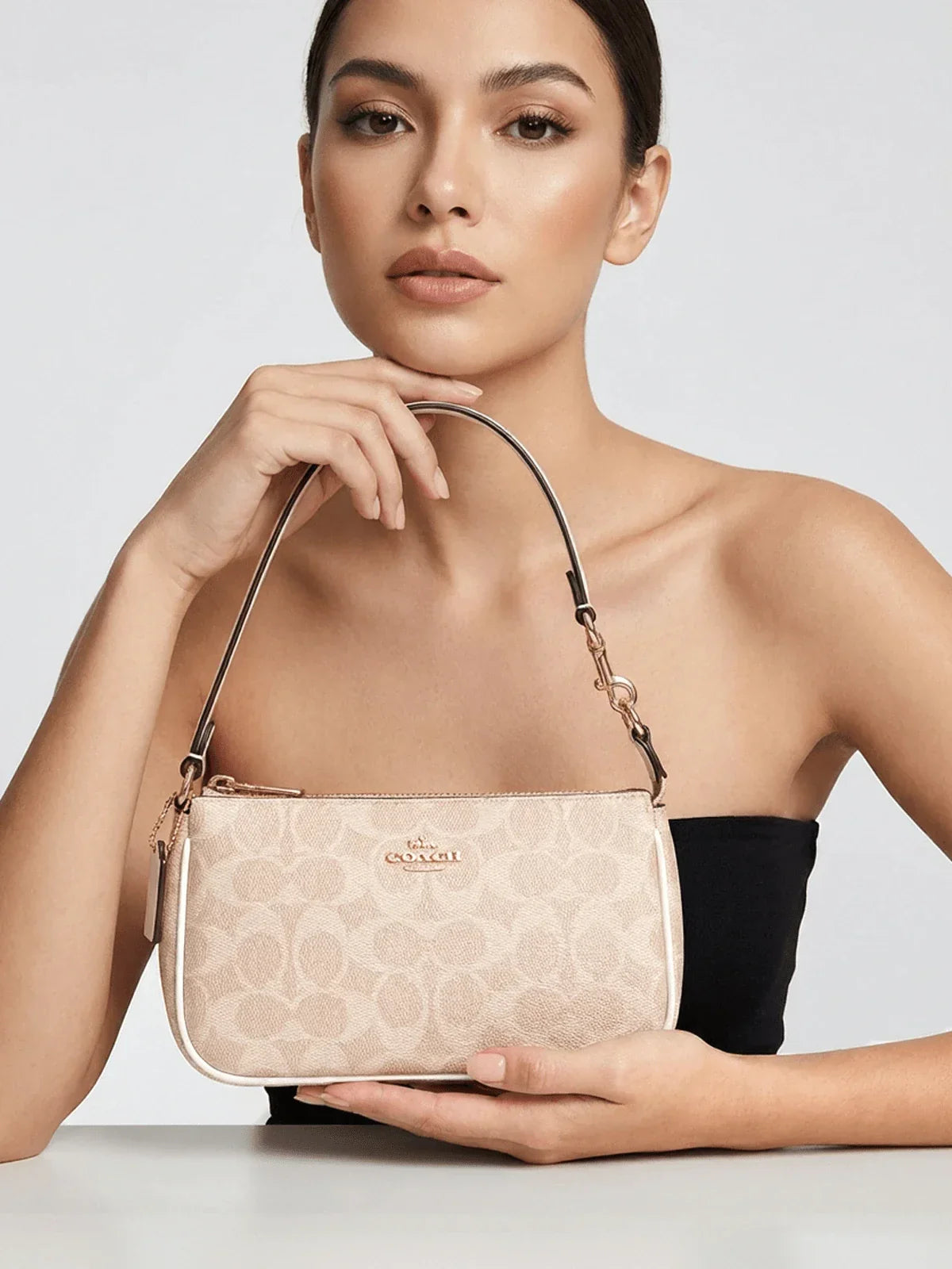 Coach Authentic Nolita 19 Women's Wristlet Crossbody Bag Tan