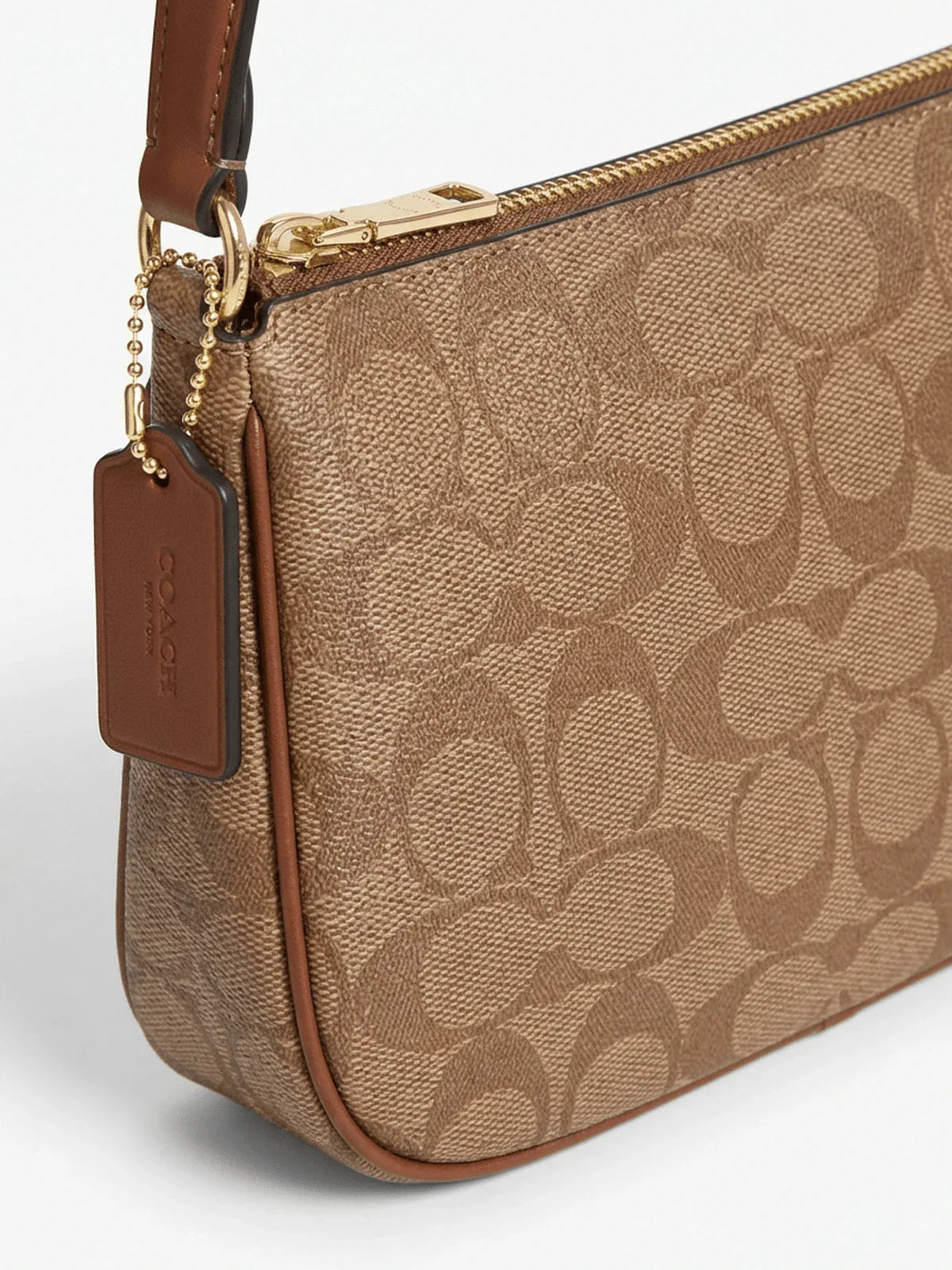 Coach Authentic Nolita 19 Women's Wristlet Crossbody Bag Tan