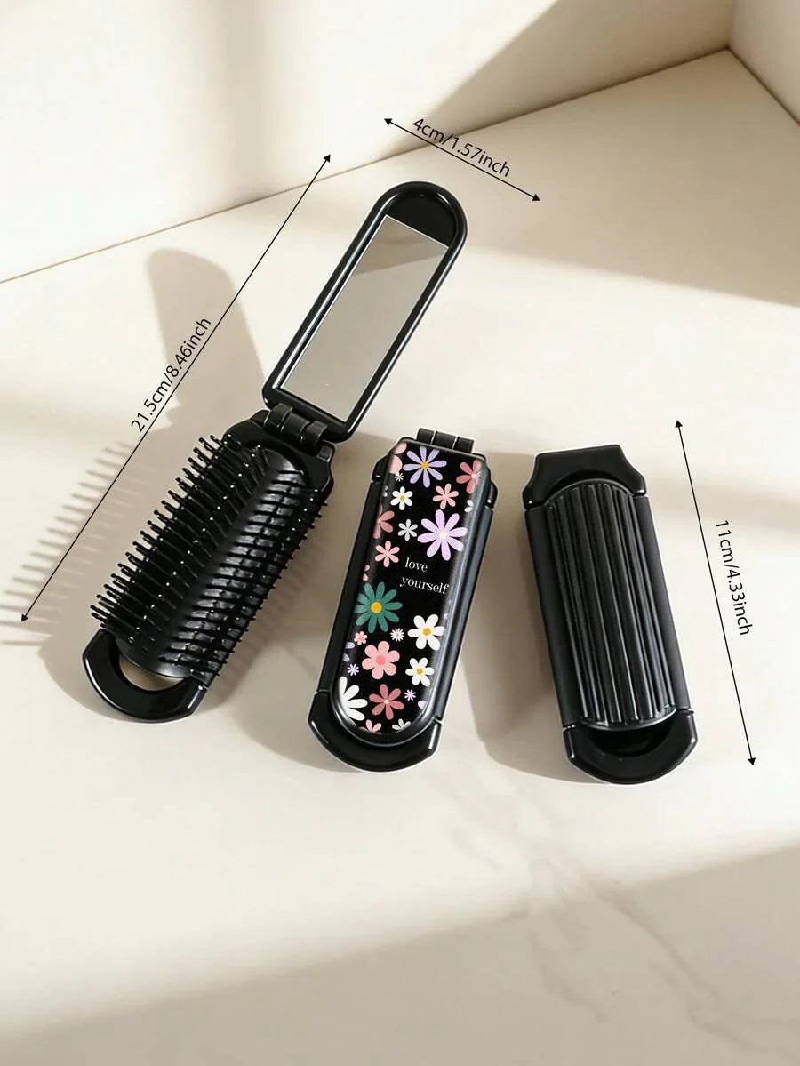 X Milania 1pc Foldable Comb - Cream Color