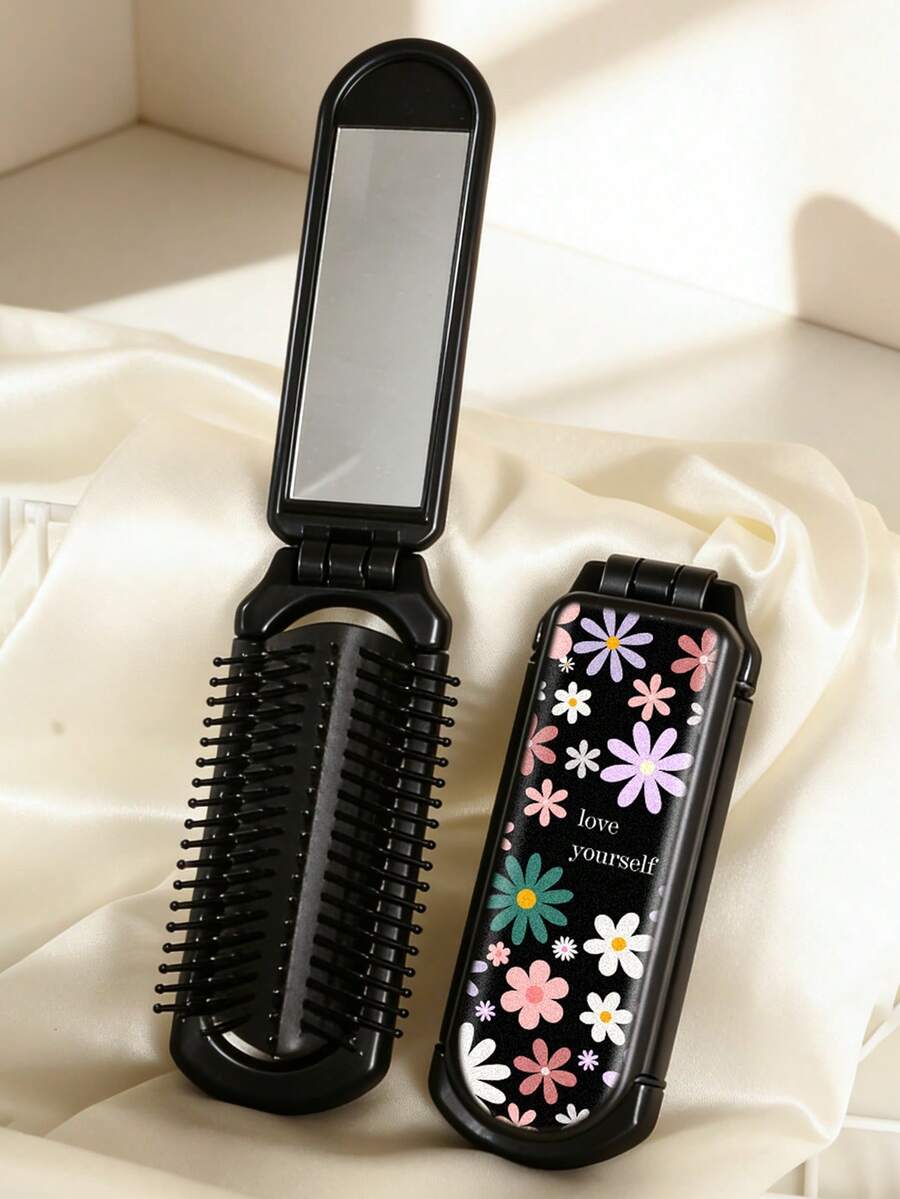 X Milania 1pc Foldable Comb - Cream Color