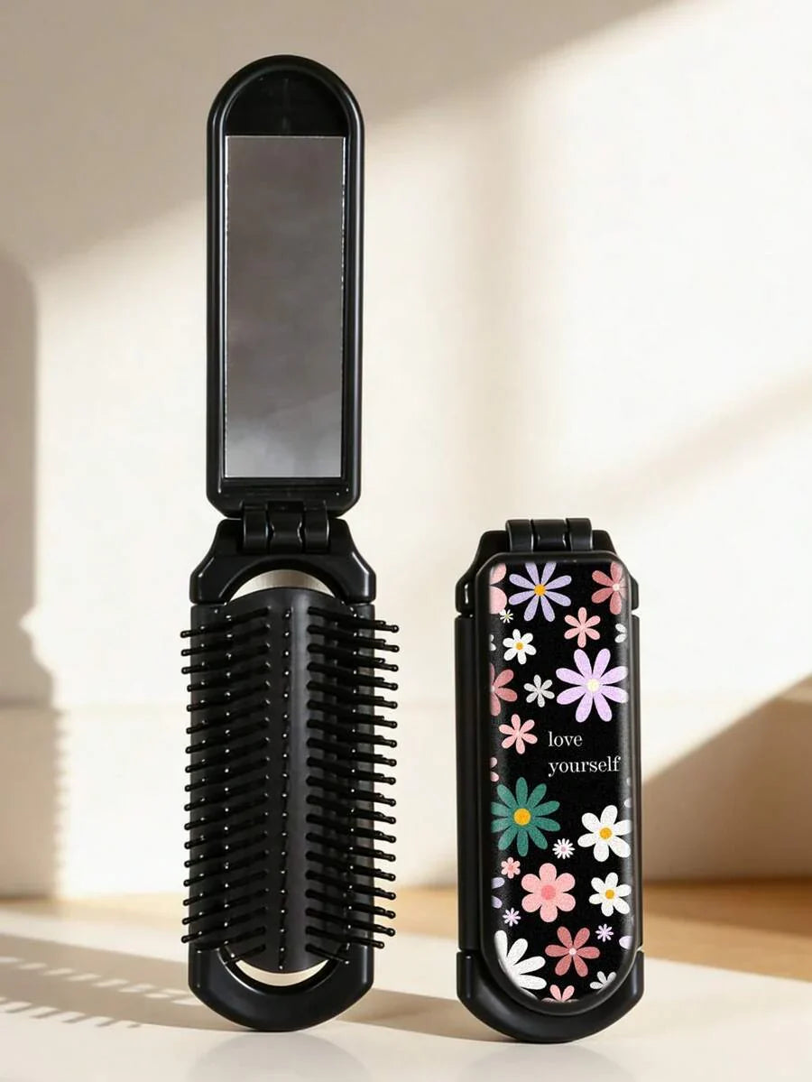 X Milania 1pc Foldable Comb - Cream Color