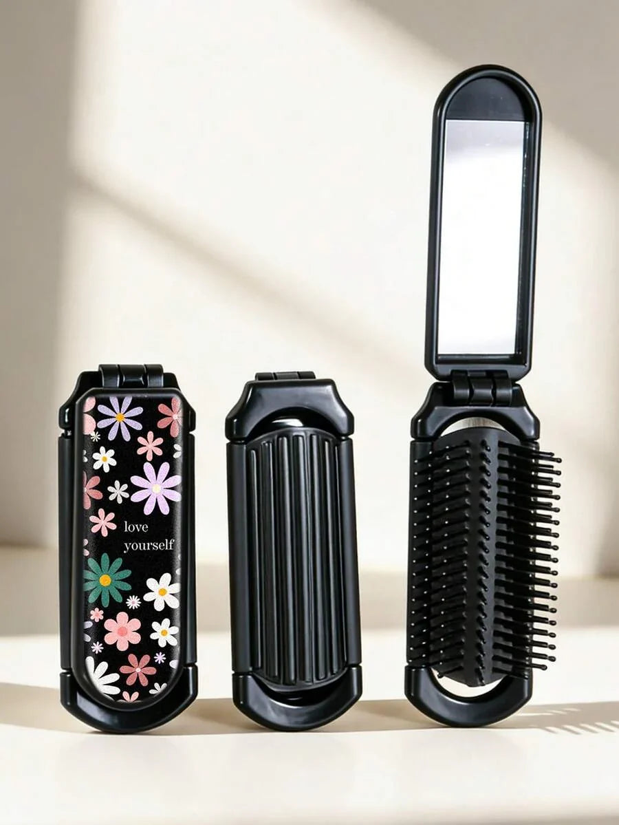X Milania 1pc Foldable Comb - Cream Color