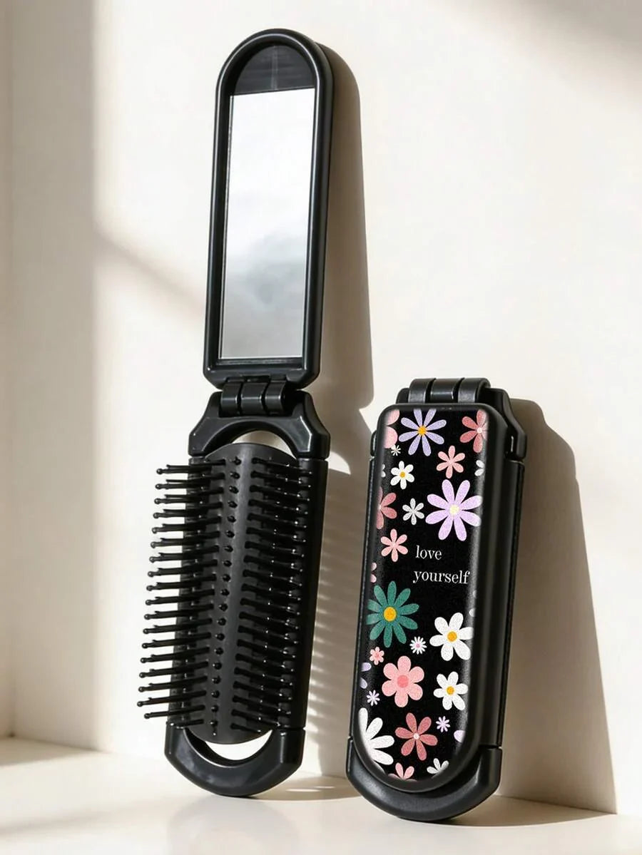 X Milania 1pc Foldable Comb - Cream Color