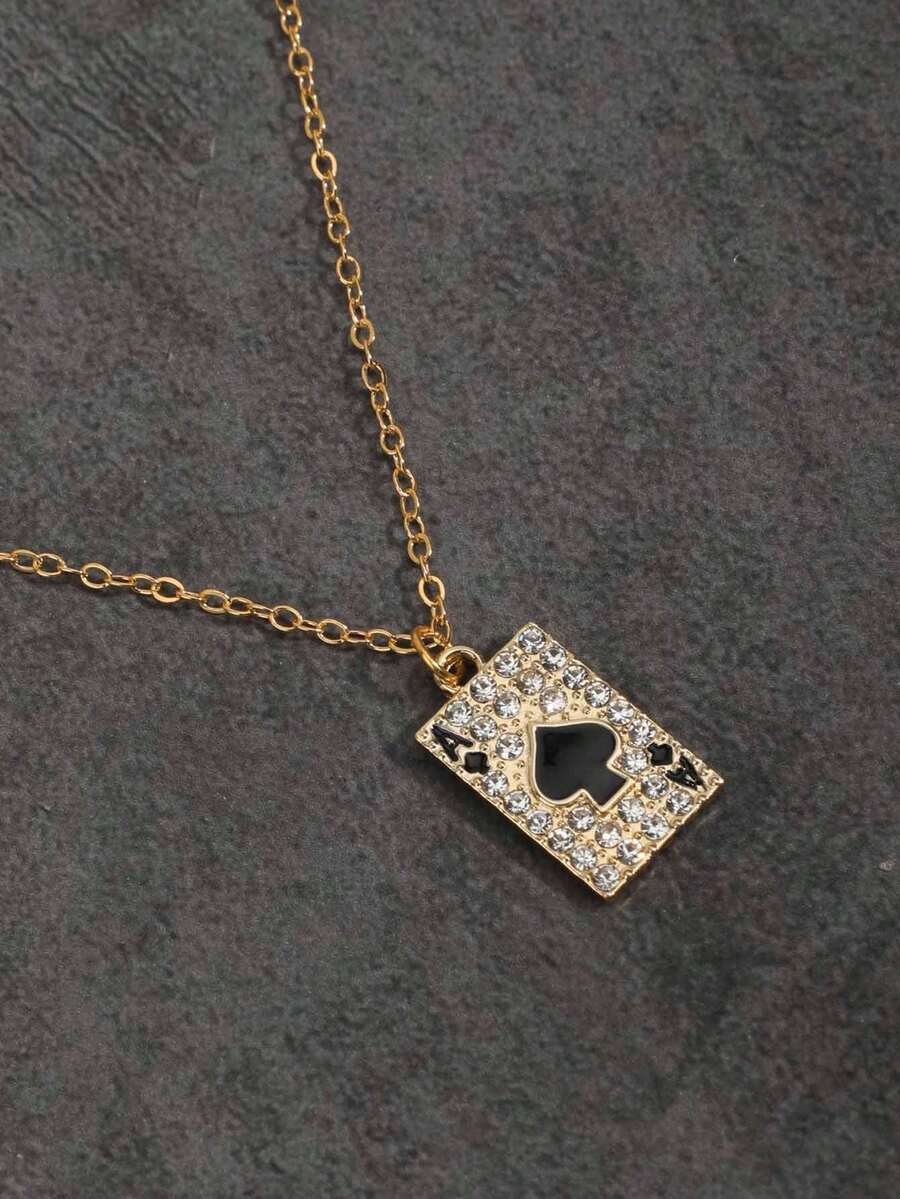 Vintage Gothic Style Rhinestone Cross Necklace