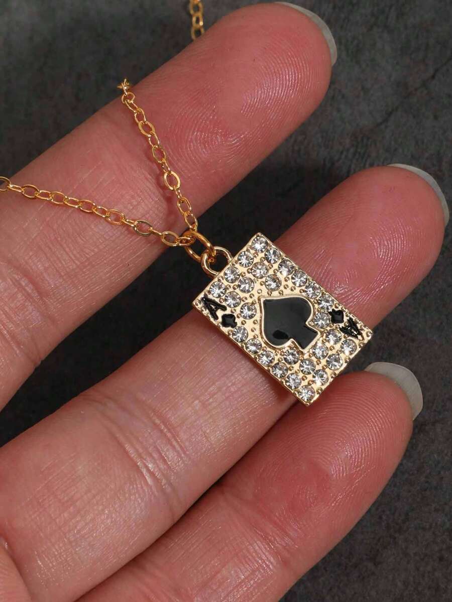 Vintage Gothic Style Rhinestone Cross Necklace