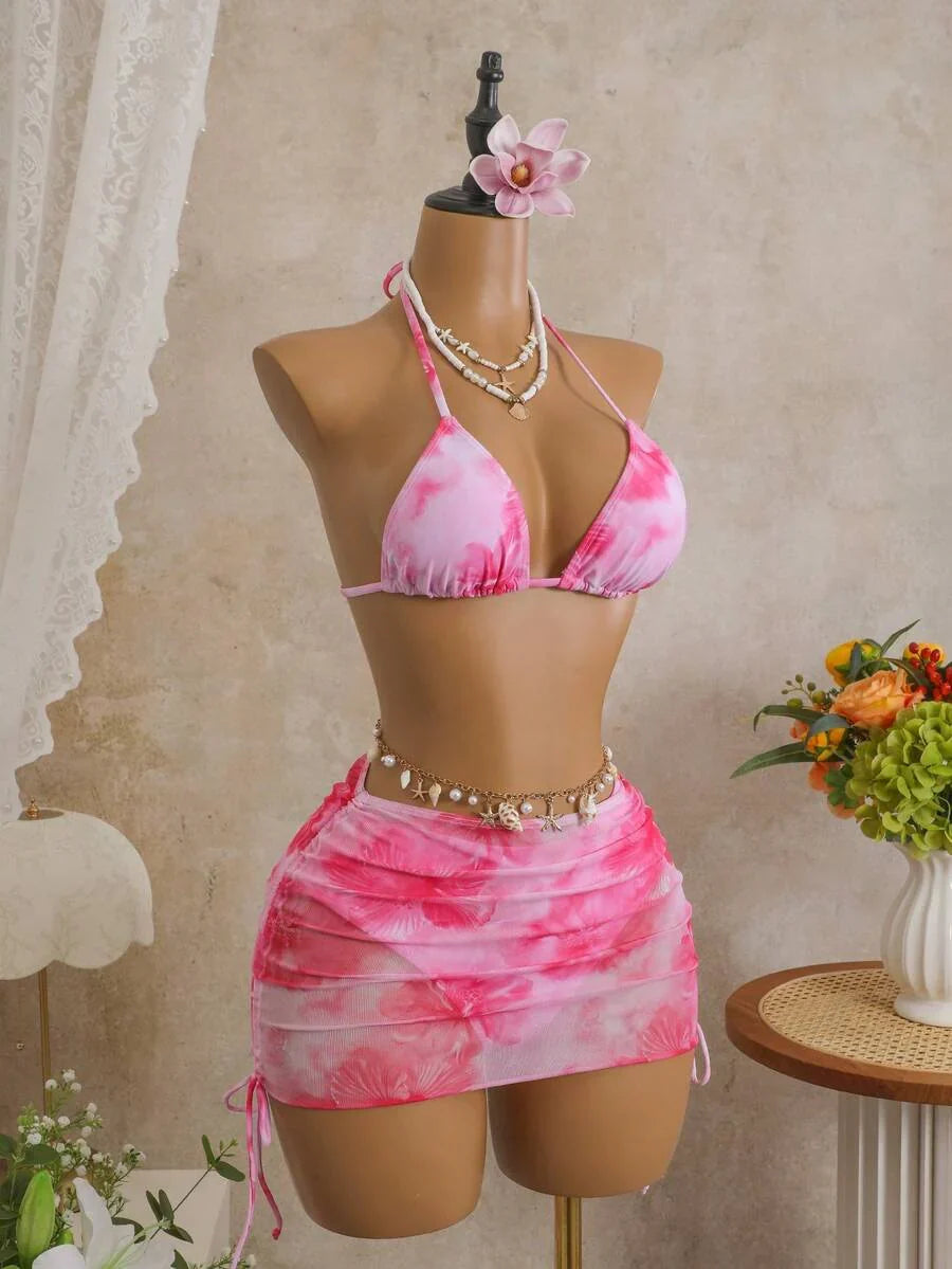 Tie Side Bikini 3-Piece Swimwear For Women