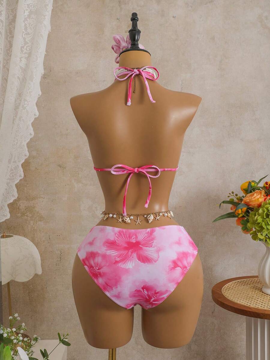 Tie Side Bikini 3-Piece Swimwear For Women