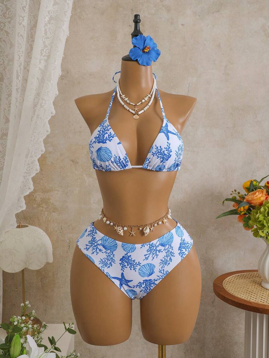 Tie Side Bikini 3-Piece Swimwear For Women