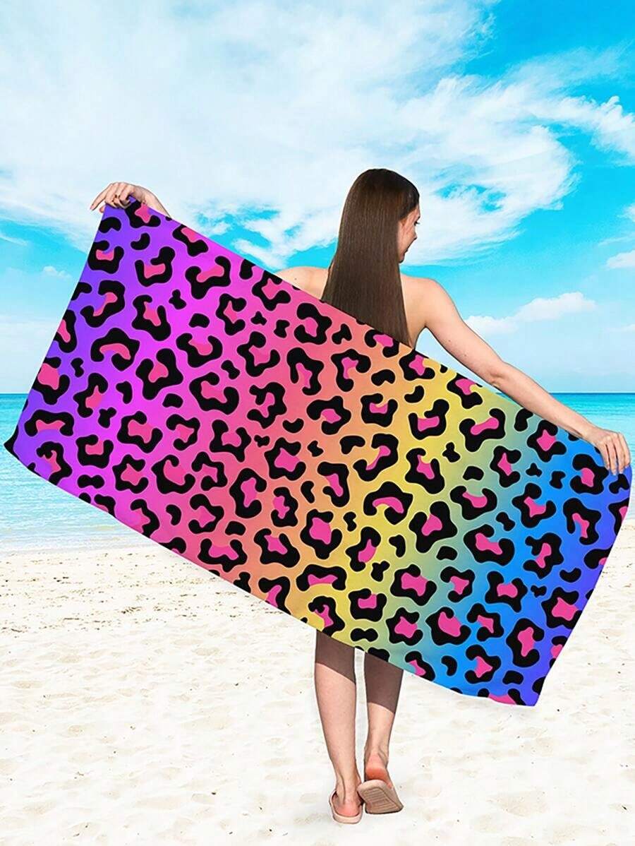 Leopard Print Beach Towel
