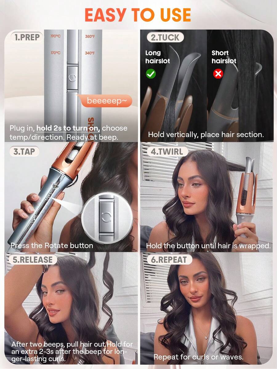 SHEGLAM HAIR It-Curl One-Touch Instant Curler Automatic Curling Iron