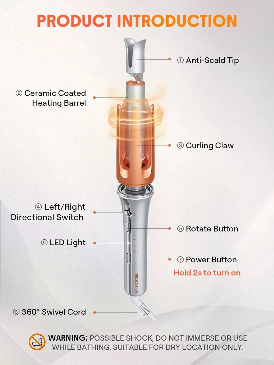 SHEGLAM HAIR It-Curl One-Touch Instant Curler Automatic Curling Iron