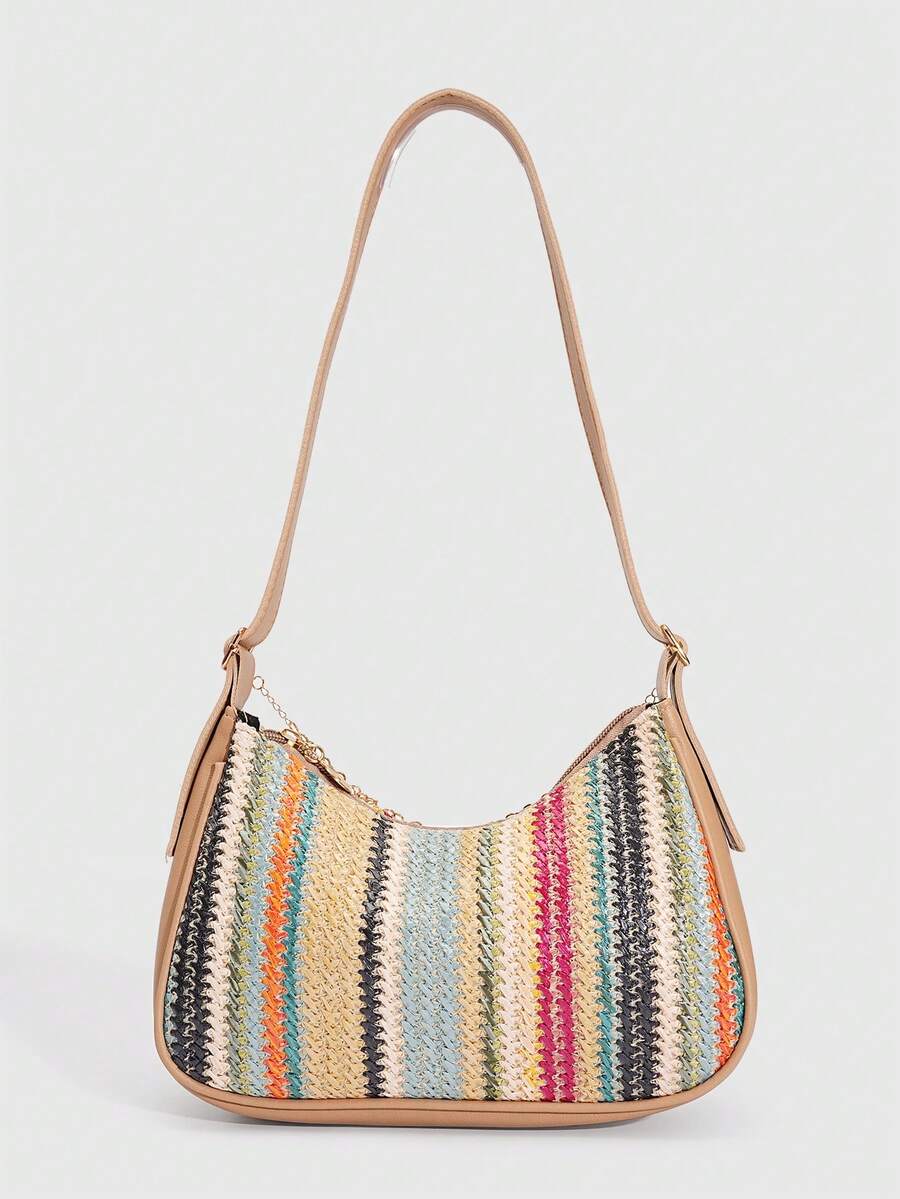 ROMWE Fairycore Resort Style Starfish Shell Decor Straw Bag
