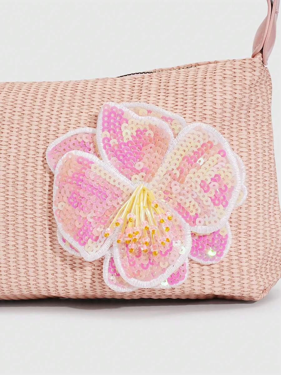 ROMWE Fairycore Resort Style Starfish Shell Decor Straw Bag