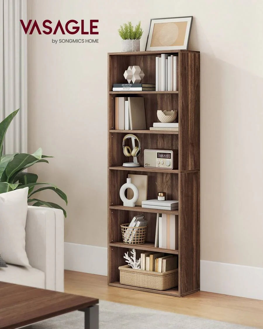 VASAGLE Bookshelf, 6-Tier Bookcase
