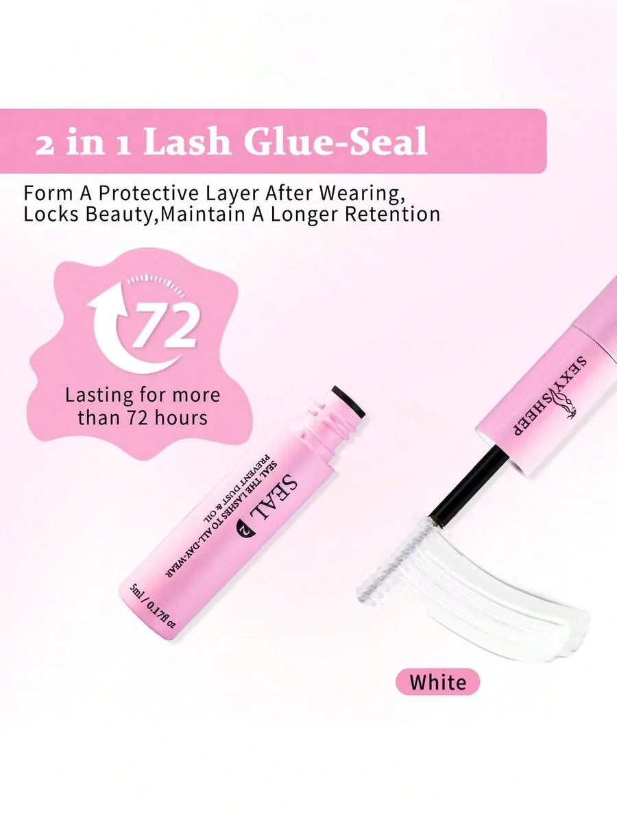 SEXYSHEEP 140pcs D-Curl Fluffy False Eyelashes Mixed Set