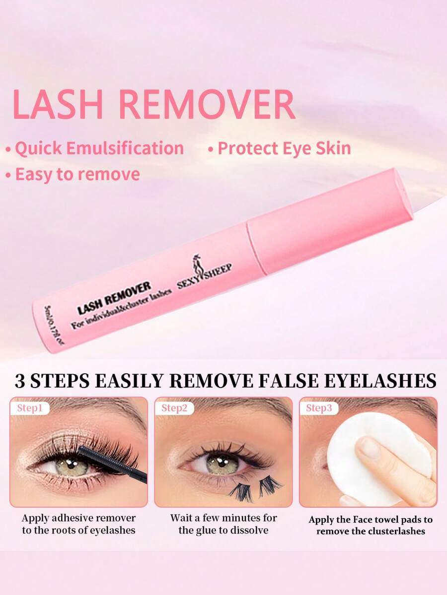 SEXYSHEEP 140pcs D-Curl Fluffy False Eyelashes Mixed Set