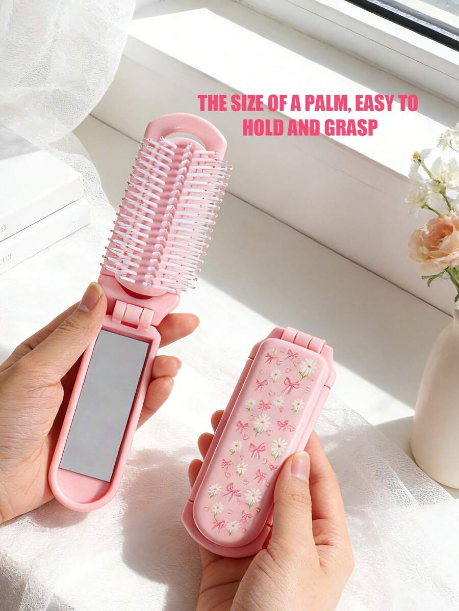 X Milania 1pc Foldable Comb - Cream Color