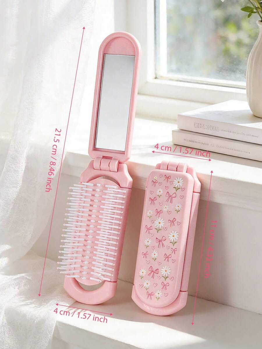 X Milania 1pc Foldable Comb - Cream Color