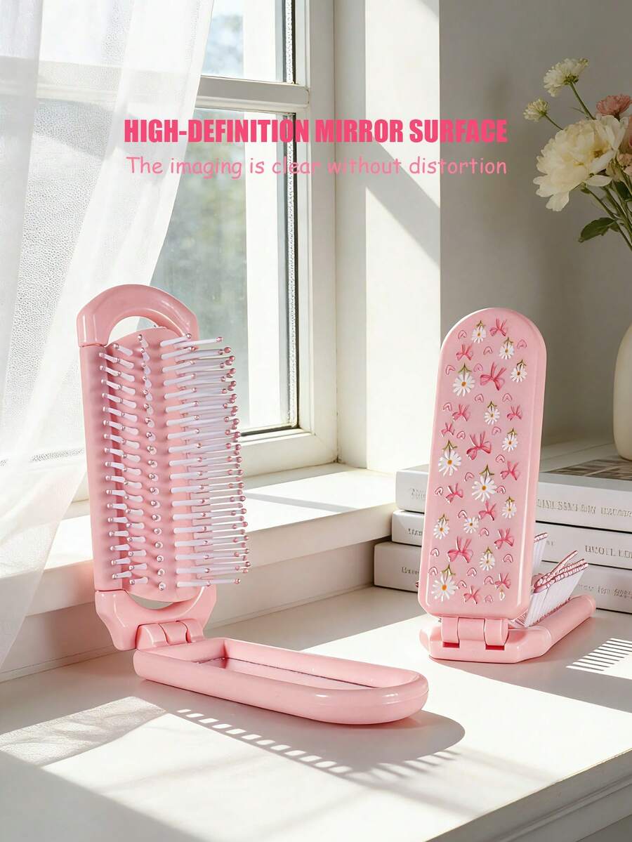 X Milania 1pc Foldable Comb - Cream Color