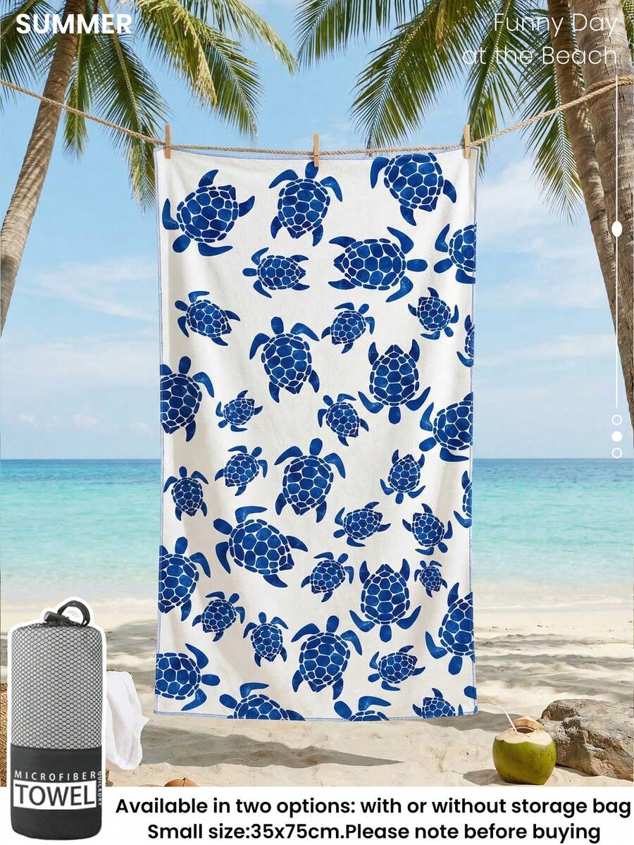 1pc Printed Beach Towel, Summer Fruit Pattern Swimwear