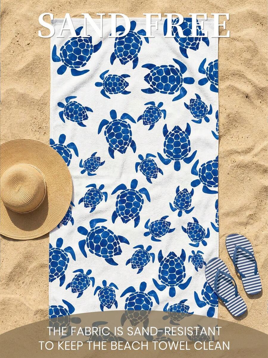 Printed Beach Towel, Flamingo Pattern Swimwear