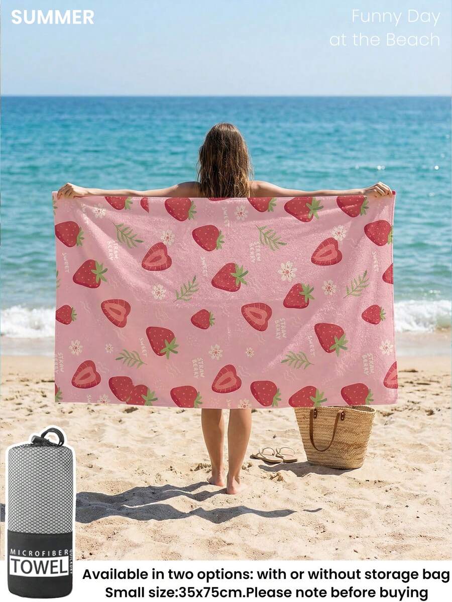 Printed Beach Towel, Flamingo Pattern Swimwear