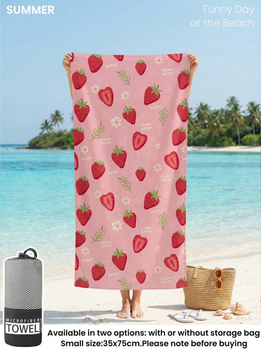 Printed Beach Towel, Flamingo Pattern Swimwear