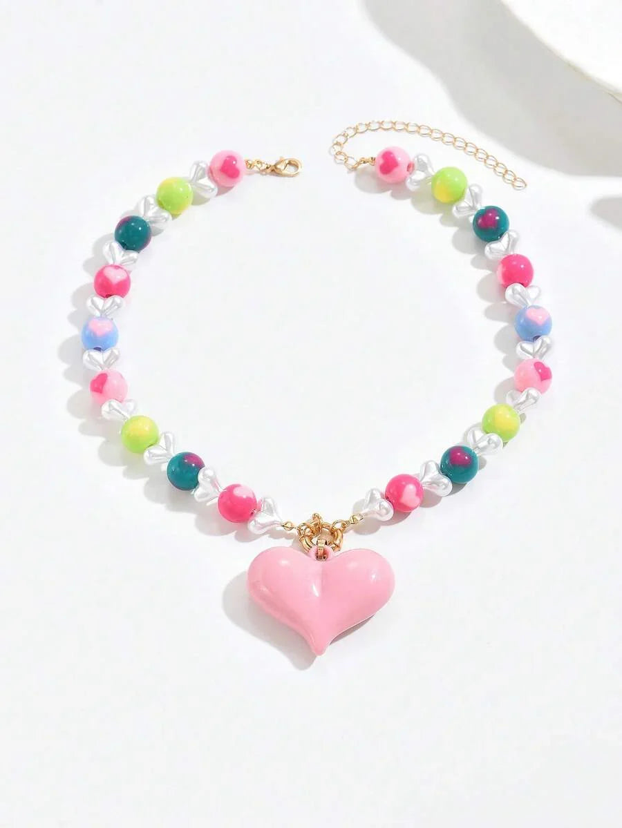 Elegant Fashion Gold Chain Plastic Orange Red Jelly