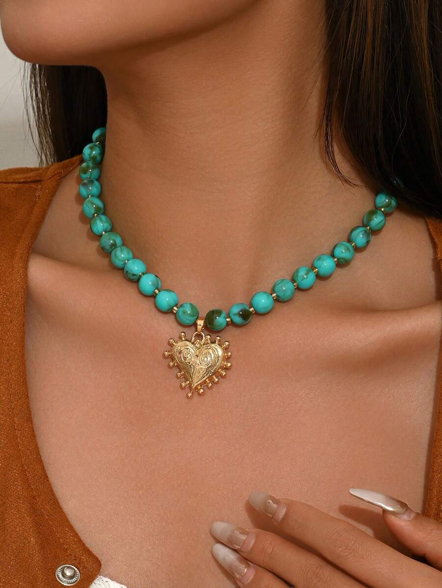 Elegant Fashion Gold Chain Plastic Orange Red Jelly