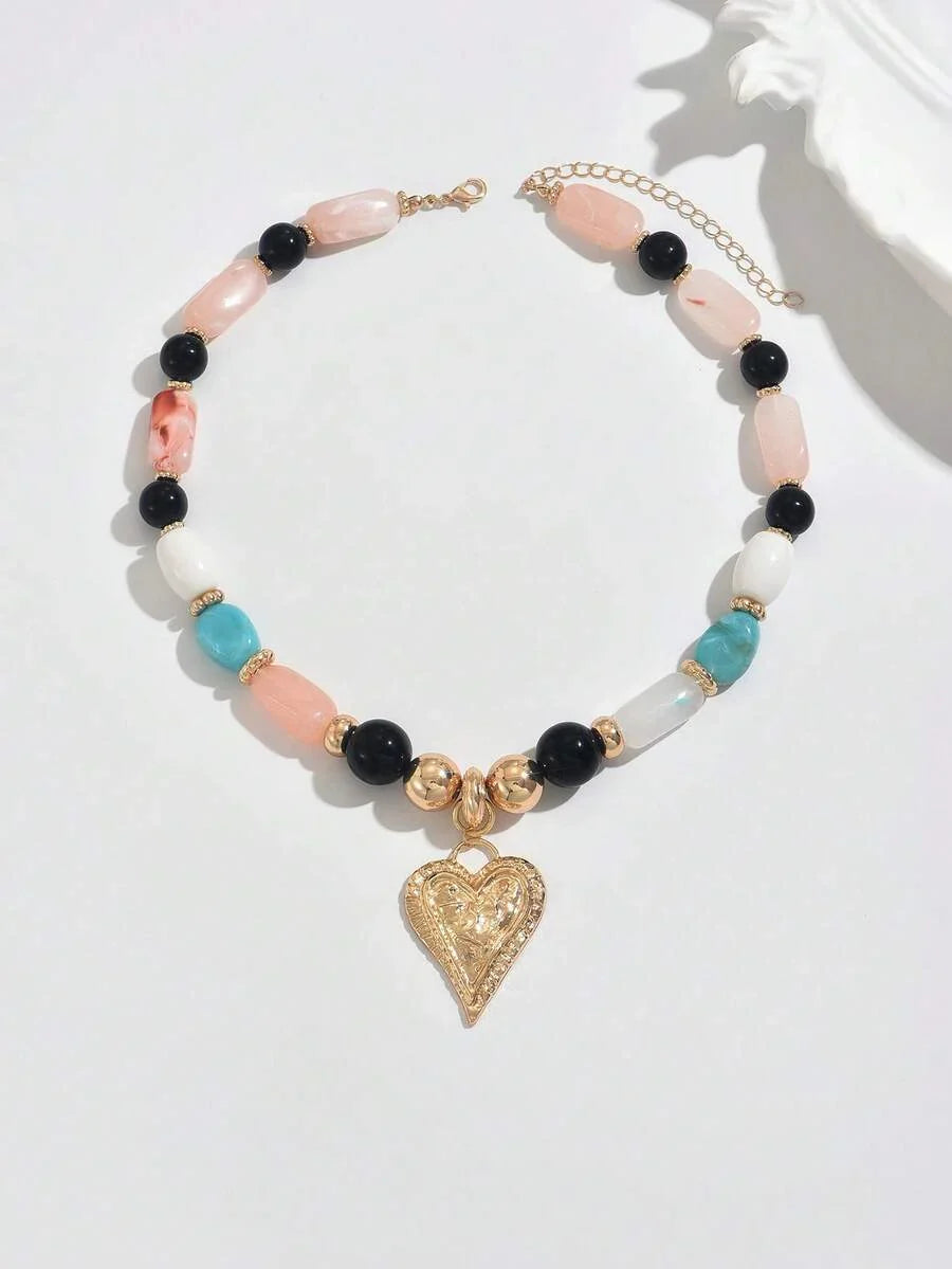 Elegant Fashion Gold Chain Plastic Orange Red Jelly