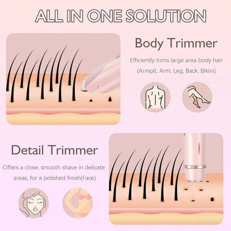 2 In 1 Women Electric Razor & Bikini Trimmer