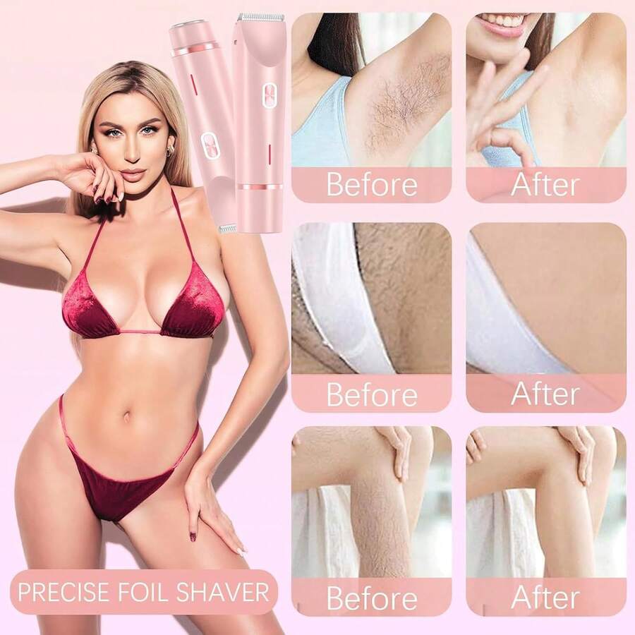 2 In 1 Women Electric Razor & Bikini Trimmer