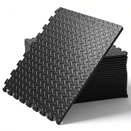 Puzzle Exercise Mat ½ In, EVA Interlocking Foam Floor Tiles For Home Gym
