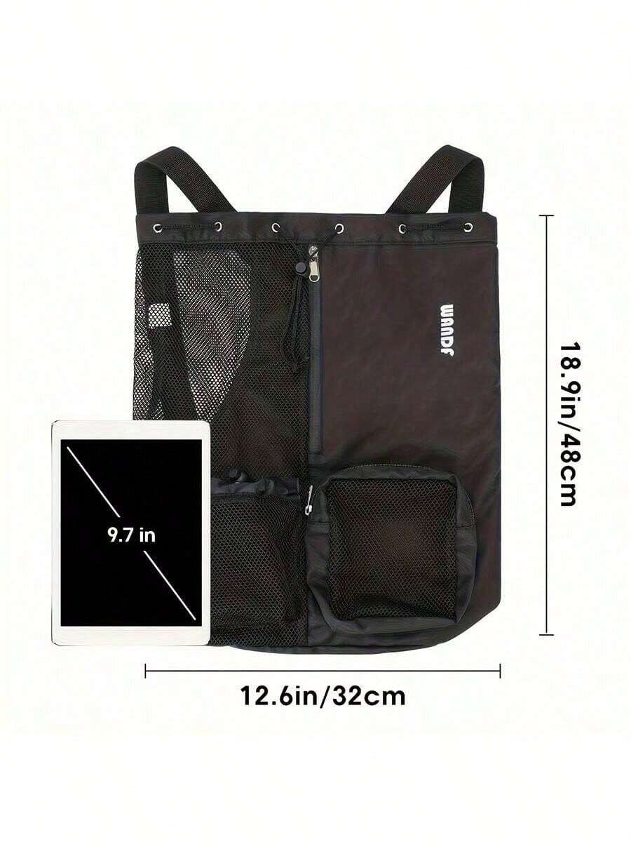 Swim Bag Mesh Drawstring Backpack Best Travel For School
