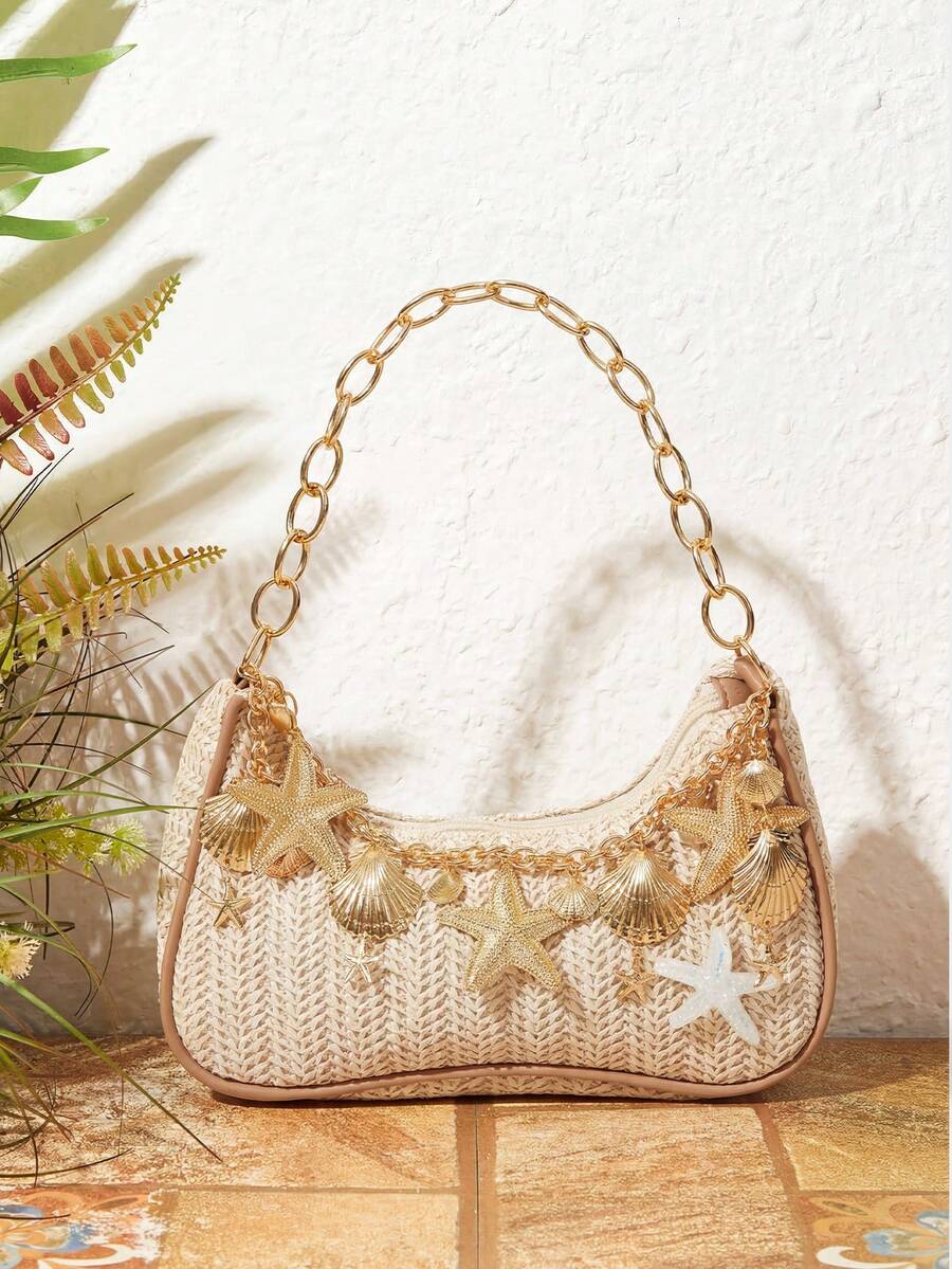 Viva Strut Summer Seaside Vacation Straw Bag