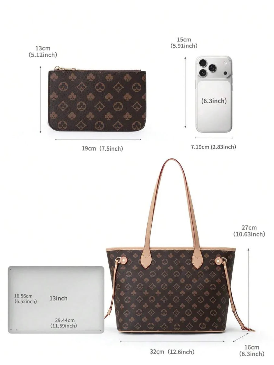 Women's Tote Bag With Pouch Set